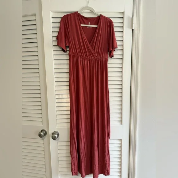 Kindred Bravely Maternity Wrap Maxi Dress Sz S - Picture 3 of 5